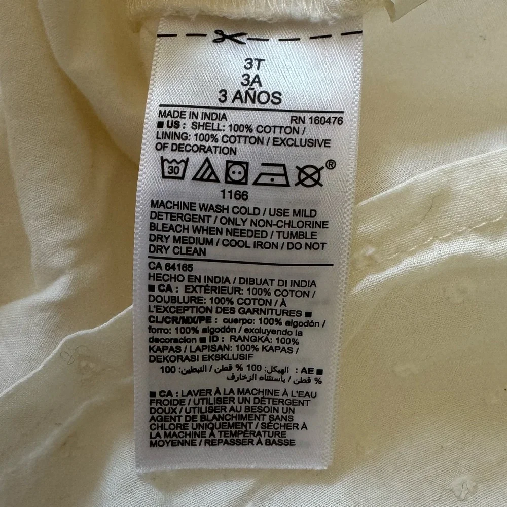 Old Navy | Peasant Blouse with Embroidery | 3T